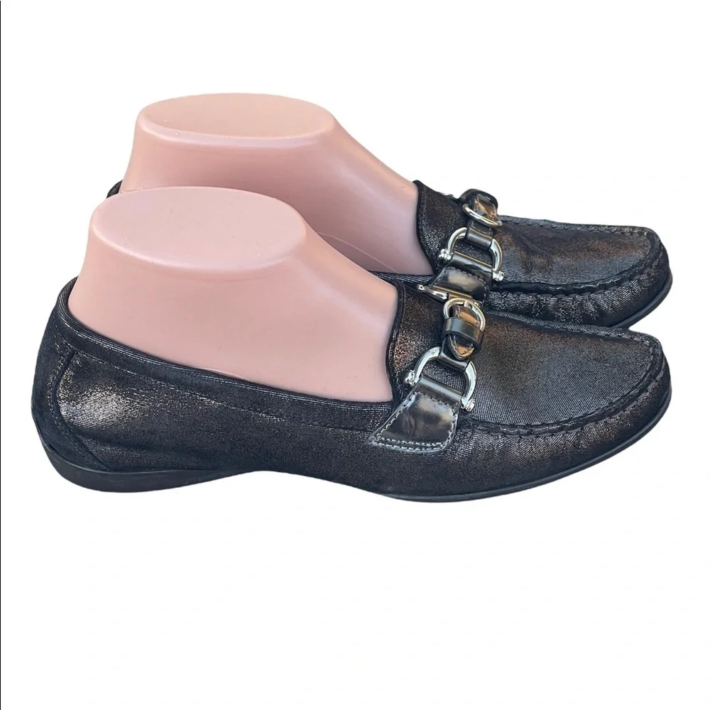 AGL Attilio Giusti Leombruni Jenah Grey Leather‎ driving Loafers size 36(6) USA